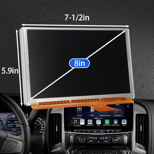 Image of 8'' LCD Screen for 15-18 Chevy Silverado,Suburban,Tahoe /GMC Yukon Sierra | DJ080PA-01A for MyLink /GMC IntelliLink System Touch Screen Digitizer, Mount Frame 7-1 /2 inch Width,800x480P, 2-Year WTY