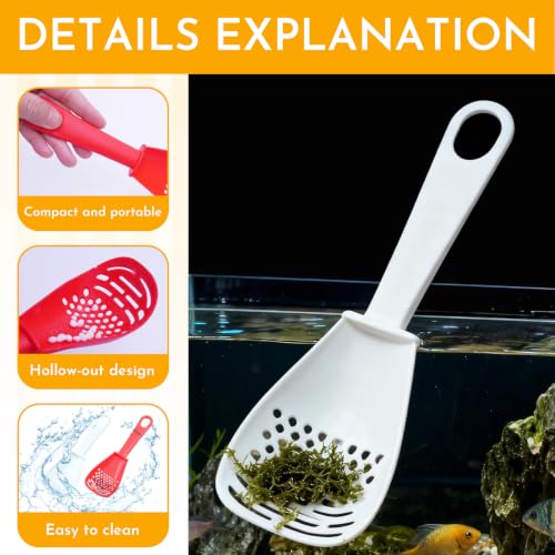 Image of Hamster Sand Bath Scoop for Small Pet, 2Pcs, Red+White | Dust-Free, Odor Control Small Pet Care