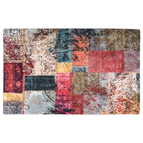 Tapis de chambre patchwork multicolore pour réveiller votre décoration