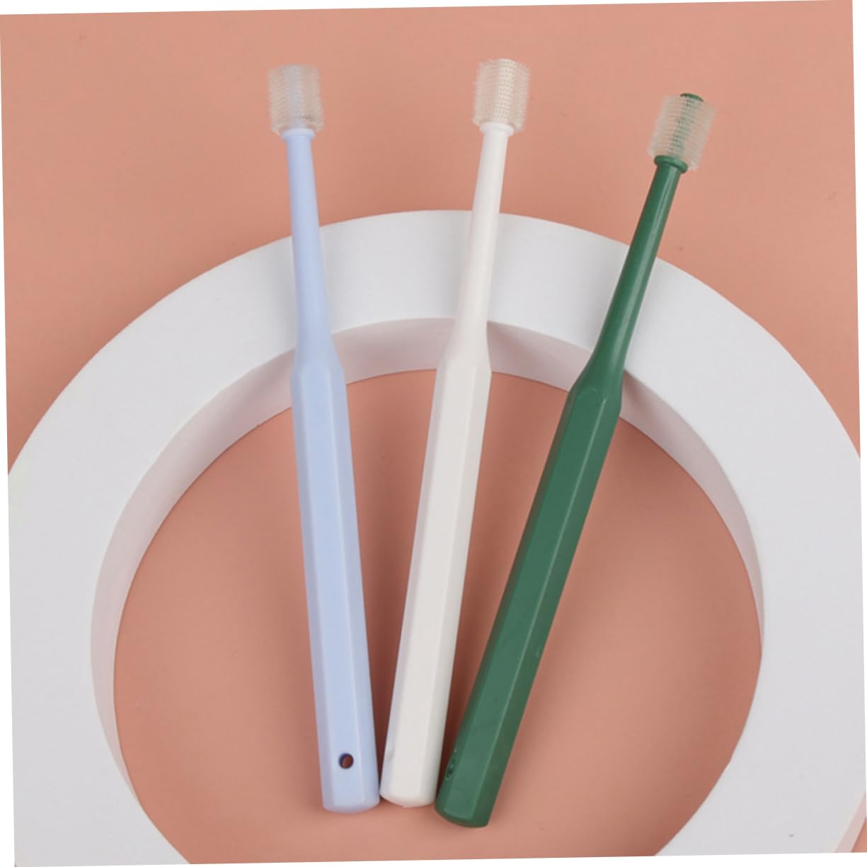 BESPORTBLE Portable Dog Cat Toothbrush Pack Rotating Soft Bristles Non-Slip Grip Gentle Oral Care