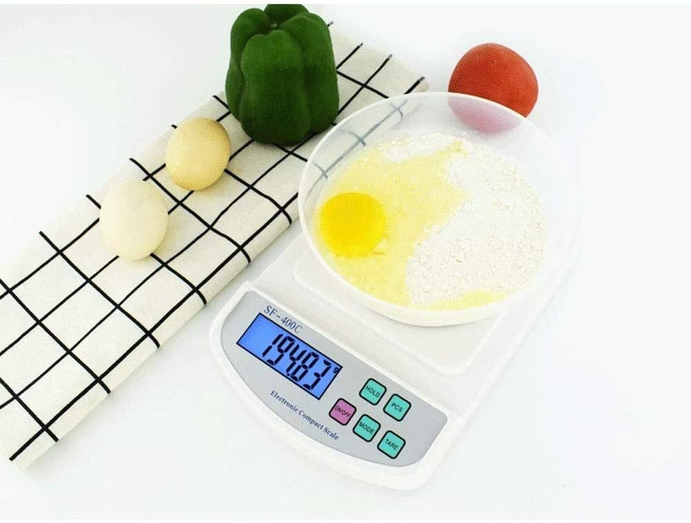 Bilancia da Cucina,Bilancia da Cucina Digitale Scala Elettronica, 5 kg 0,1 G di Retroilluminazione Blu Digitale LCD Visualizza Il Multifunzione di Cucina Cucina Cucina in Cucina Alimentare