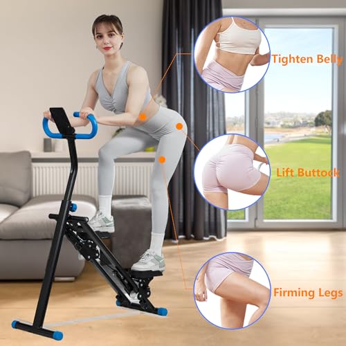 Image of Stair Stepper for Home Gym Exercise, Vertical Climber Exercise Machine for Full Body Workout, Compact Folding Cardio Exercise Climber with Adjustable Handlebar (Blue)