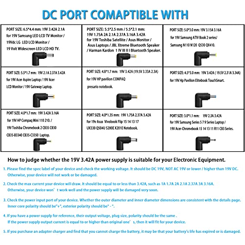 Caricabatterie universale per laptop 19V 3.42A