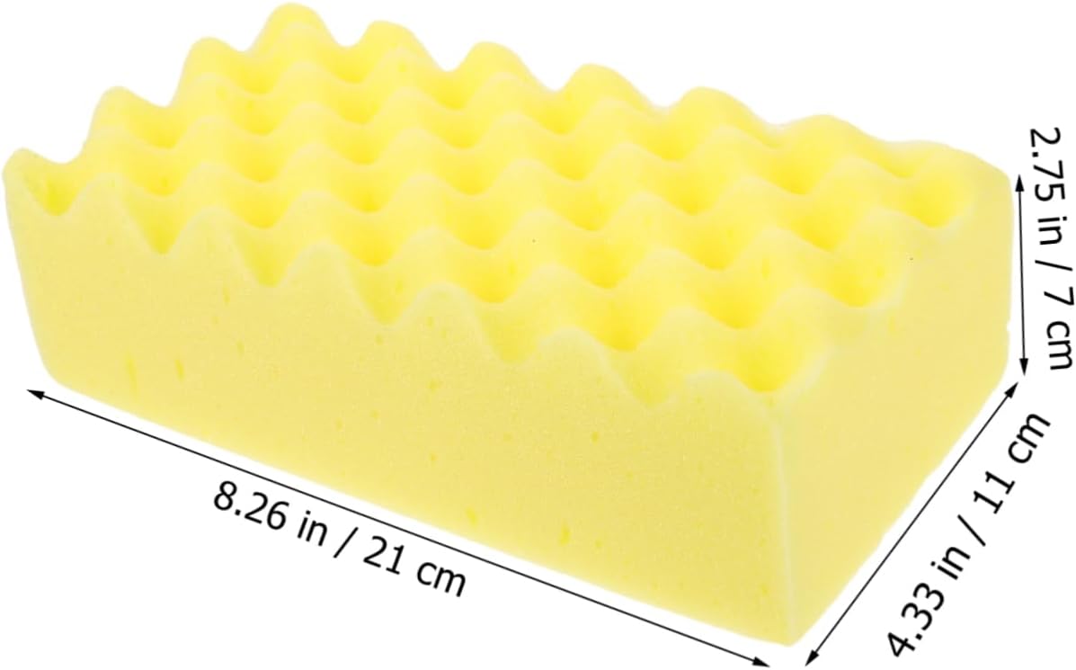 OUNONA 2pcs Cleaning Sponge for Cars Non-Scratch Auto Wash Scrubber Paint-Friendly Versatile Use for Car Waxing and Detailing Honeycomb Sponge