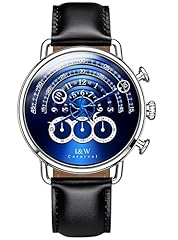 Silver case & Blue dial & Black Strap