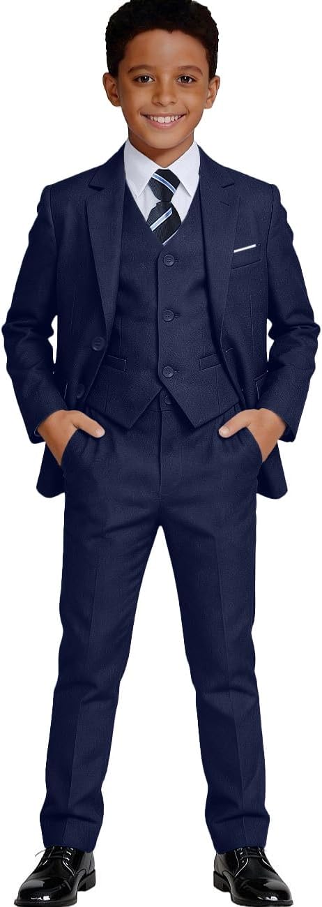 Boys Formal Suit Slim Fit Tuxedo Suits for Kids Ring Bearer Outfit