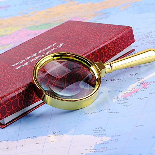 LDFN Palmare Lettura Magnifier Manico in Metallo