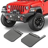 Quadratec Molded Splash Guards, 2-Piece Front Pair - Fits Jeep Wrangler JL & Gladiator JT 2018-2022 - High Strength Custom Fit Mud Flaps - Textured Finish to Match Your OE Fender Flares & Bumper