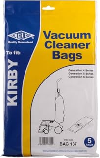 TheChemicalHut BAG137 Kirby Compatible Vacuum Cleaner Hoover Bags. Fits All Generation G4 G5 G6 Models. Pack of 5. Cleaning Accessories Powered, Beige