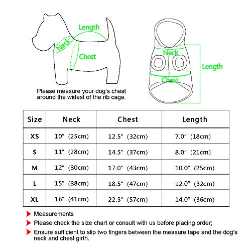 Beirui Cute Fleece Dog Jacket Pajamas Sweater - Christmas Dog Warm Coat Yorkie Soft Fleece Padded Vest - Warm Pet Jumpsuit Dog Accessories Hoodie,Red 12" #TOP6