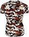 JustOneStyle New 063 Skin Tight Compression Base Layer Camo T Shirt Short Sleeve Mens