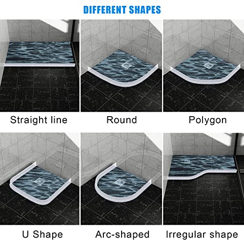 Sikaiqi 78 Inch Shower Threshold Water Dam Collapsible 1.99" Tall Shower Stopper Barrier And Stop Water Keep Dry And Wet Separation Suitable For Bathroom And Kitchen #TOP5