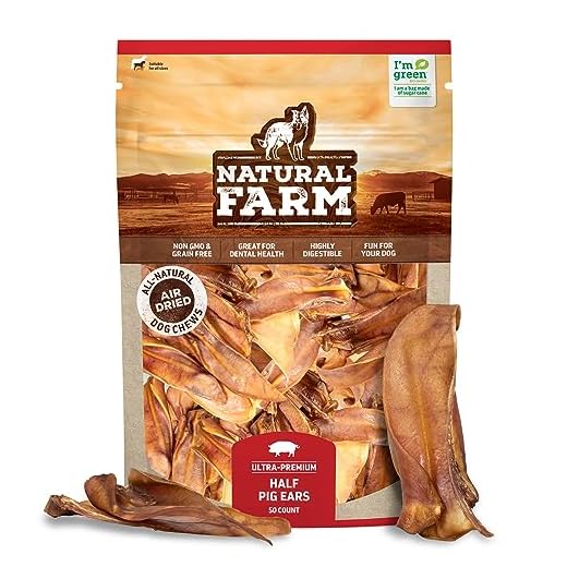 Natural Farm Half Pig Ears Dog Treats