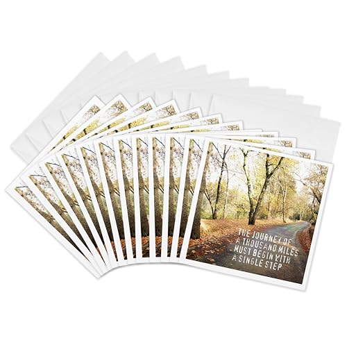 Cartes de vœux voyage de mille miles 3dRose Gc_30921_2 lot de 12