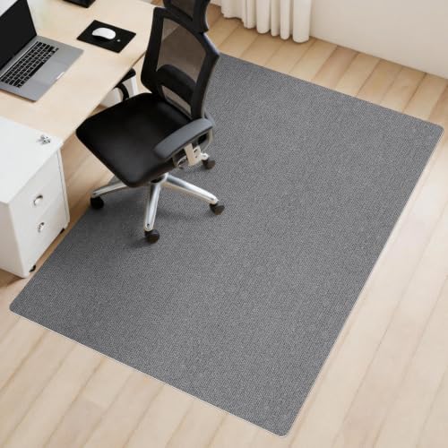 Image of Sycoodeal Office Chair Mat for Hardwood Floor,Slip Resistant Floor Mat for Rolling Chairs,Easy to Clean,Large Floor Protector Office Computer Gaming Chair,Grey(36 inchx55 inch)