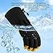HUBGFEQ Winter Keep Warm Leather Ski Glove Velevt Snow Skateboard Full Finger Windproof Climbing Riding