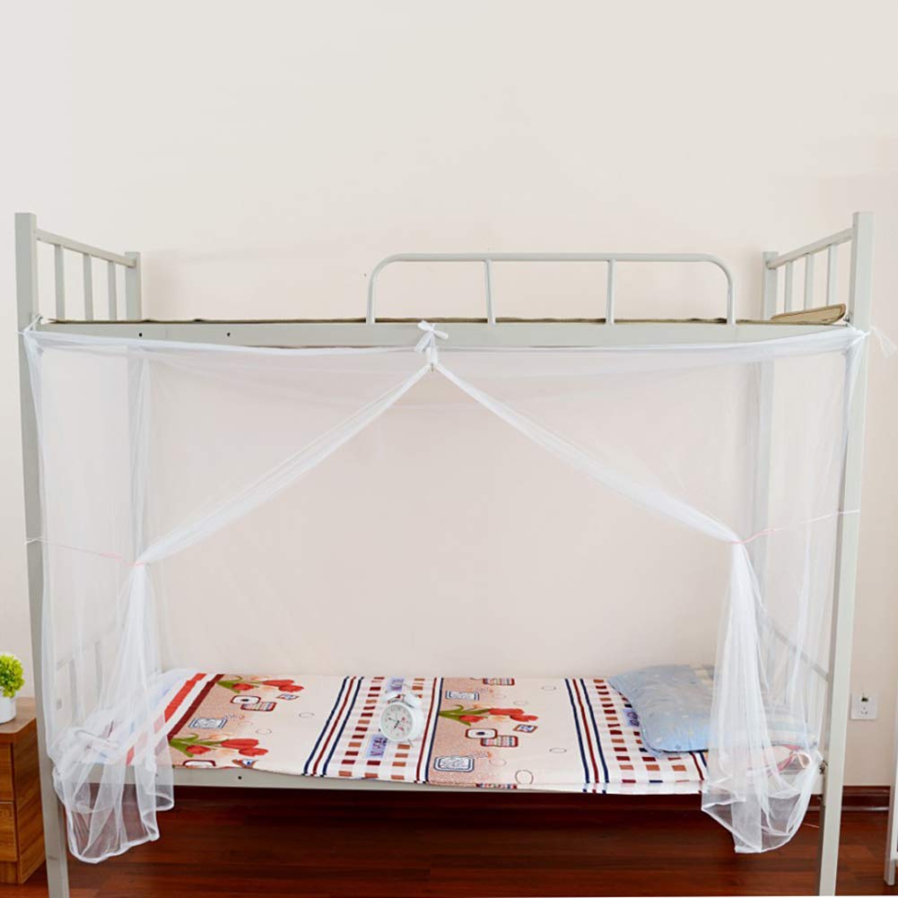 Bunk Bed Canopy, Mosquit Netting for Bed 4 Corner Post Bunk Bed Bunk Bed Curtain, White (150x195x170cm)