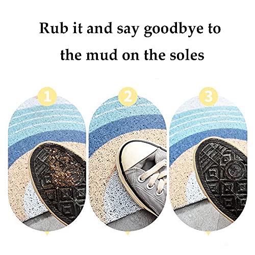 Fwehio Door Mat Rainbow Pet Durable Welcome Mat Non-Slip Floor Front Doormat Resist Dirt Rug For Indoor Outdoor Easy To Clean (Rainbow 1, 40 * 80Cm) #TOP6