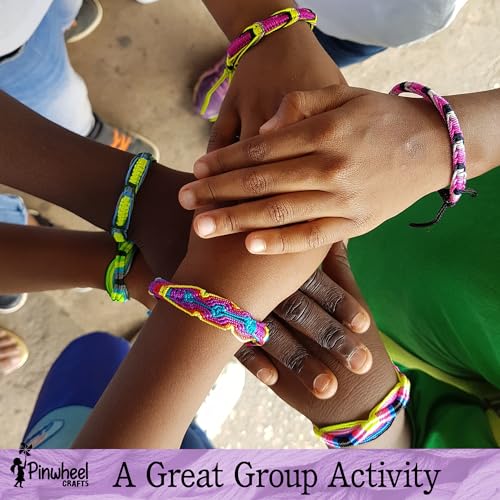 image for Pinwheel Crafts Friendship Bracelet Kit – DIY String Bracelet Making
