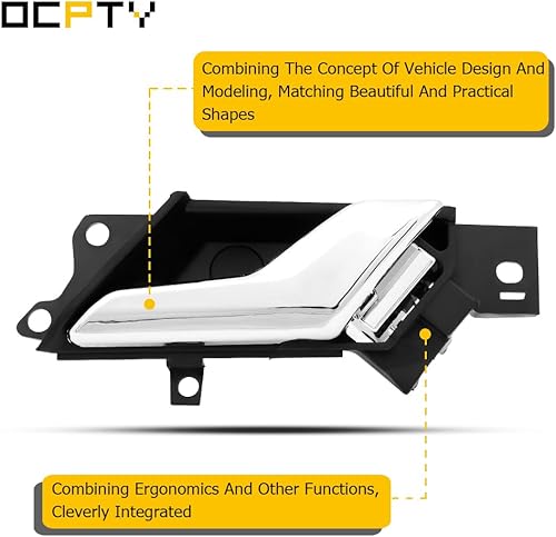 Miniatura 3 de OCPTY Manija de puerta interior derecha del pasajero delantero cromado para Chevrolet Captiva Sport 2008-2010 para Saturn Vue 2012-2015