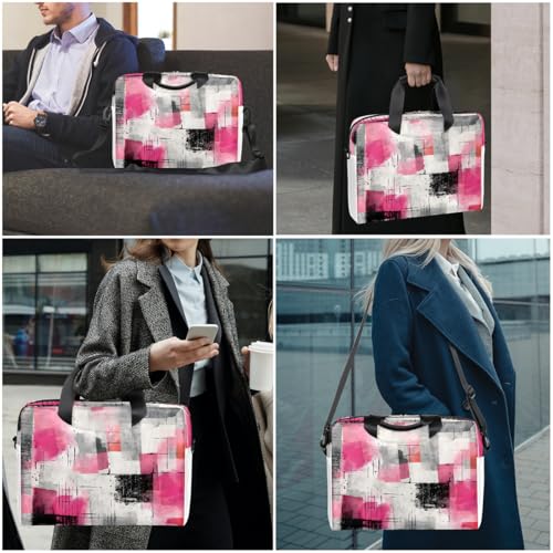 Funda para laptop 15.6 pulgadas color rosa y negro miniatura 2