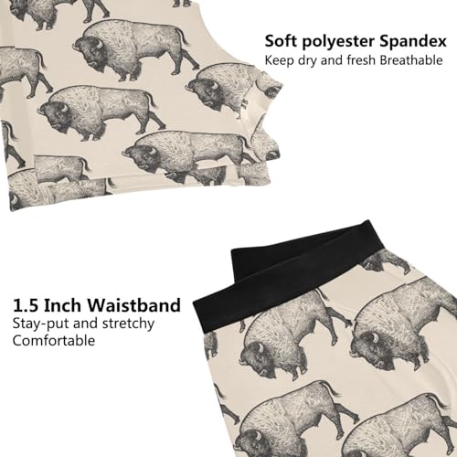 Mens Boxer Briefs North America Bison Underwear Comfy Breathable 6" Boxer Brief with Fly4