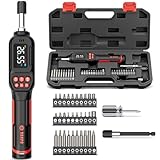VANPO Digital Torque Screwdriver 1.77-26.55 in.lb/0.2-3Nm, 1/4" Inch Pound Torque Screwdriver Electrician Set with 31Bits, LCD Display & Audible Buzzer for Bike,Scope Mounting & Precision Tool