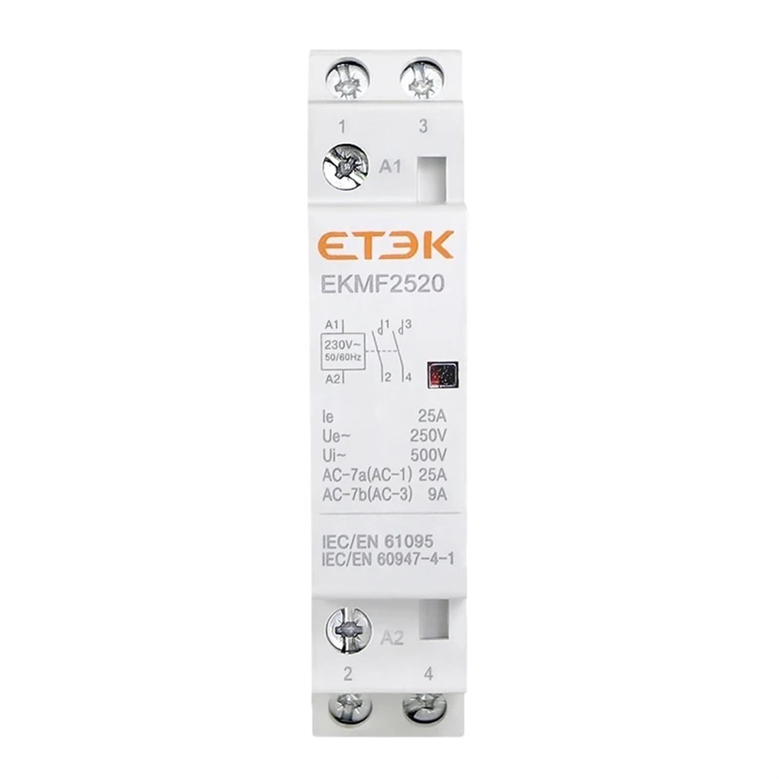 Domowy modułowy stycznik AC 220 V jednofazowy 2p 2no 2nc (2P 16A 2NO)