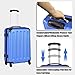 Goplus 3Pcs Luggage Set, Hardside Travel Rolling Suitcase, 20/24/28 Rolling Luggage Upright, Hardshell Spinner Luggage Set with Telescoping Handle, Coded Lock Travel Trolley Case (Blue)