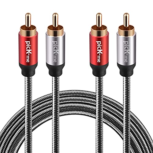 Oluote picK-me Cable RCA, 2 RCA Macho a 2 RCA Macho Cable de Subwoofer De Audio Estéreo para DVD,...
