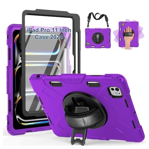 SUPFIVES iPad Pro 11 Case 2020 with Strap and Pencil Holder [Support Pencil Charging/Pairing]+Hand Strap+Shoulder Strap+Stand Heavy Duty Shockproof Case for iPad Pro 11 inch 2020 2nd Generation(Black)