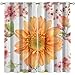 Produktbild MELABE Gelbe Sonnenblume Drucken Sie Schlafzimmervorhänge, Ländliche Pastoral Verdunkelungsvorhänge, wärmeisolierte Vorhänge, Ösen, Fensterbehandlung 2 x 117.5B x 230H cm