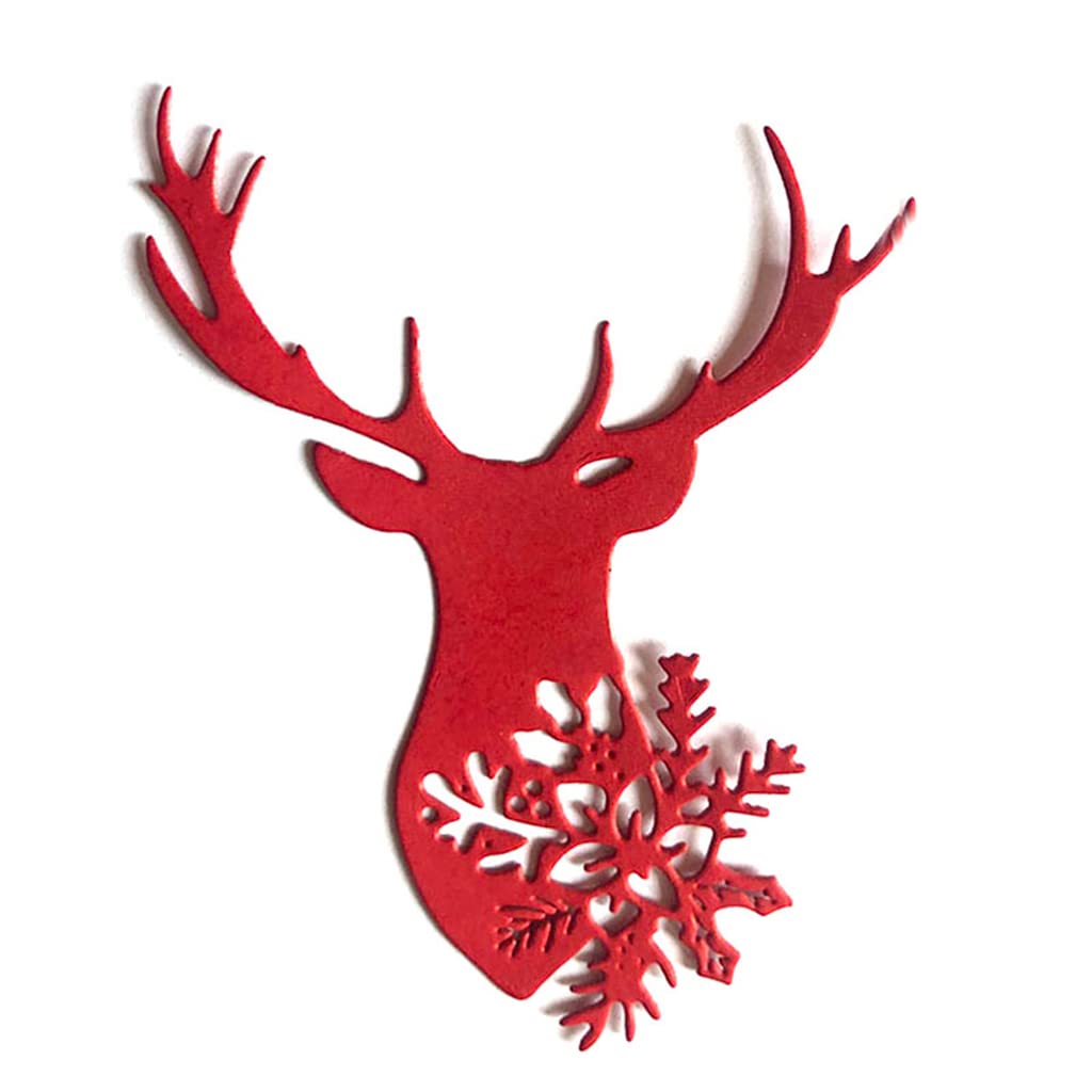 Fustella In Metallo A Tema Natale Con Cervi E Lanterna – 13,3 X 10,8 Cm, Per Scrapbooking, Biglietti E Decorazioni Carta