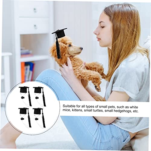 Set Sombrero de Graduación y Corbatín Mini para Perros miniatura 5