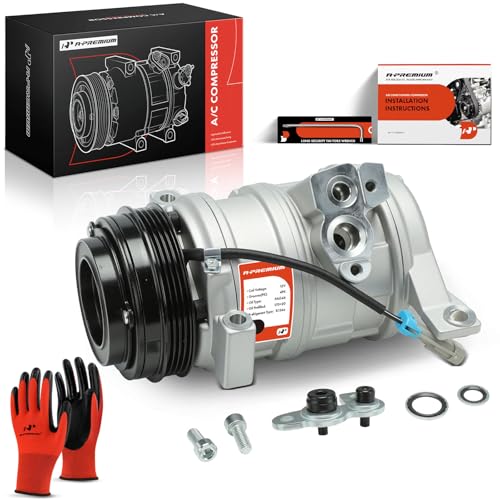 A-Premium AC Compressor with Clutch Compatible with Chevrolet, GMC Models