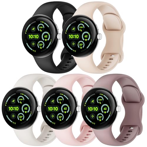 Farluya �r���v�o���h 5�{�p�b�N Google Pixel Watch 3 45mm�Ή� �\�t�g�V���R�� �ϋv�� �X�|�[�c �h�� �����p�X�g���b�v Pixel 3 45mm�p �X�}�[�g�E�H�b�`�A�N�Z�T���[ ���f�B�[�X �����Y