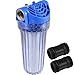 Produktbild Agora-Tec® at-Wasserfilter groß mit Max. Betriebsdruck: 8 bar, Max. Durchflussmenge: 3000 l/h, Maschenweite Filtersieb: 0,15 mm, Anschlüsse: 1 Zoll (30,3 mm) IG Messingbuchsen