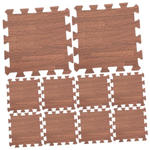 LOORGVEL Alfombra Protectora De Eva con Diseño De Rompecabezas De Madera para Sala De Estar Y Gimnasio.