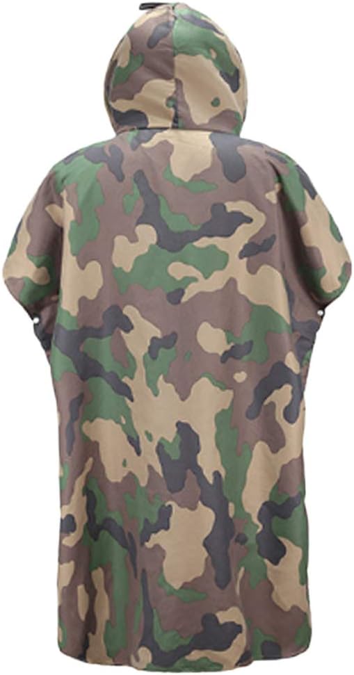 LoveinDIY EDTara Drying Camouflage Bath Robe Wetsuit Changing Towel Poncho with Hood - Camouflage-Jungle : Sports & Outdoors