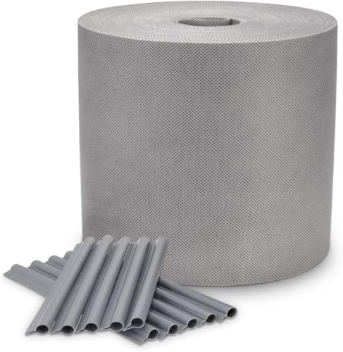 COVER IT Grigio Rotolo Frangivista da Esterno 19cmx33m - Frangivista per Recinzione Giardino Peso Base 150 g/m2 - Strisce Frangivista PVC - Ombreggiante per Recinzione