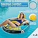 Sunrio 2025 New & Upgrade 2-Pack River Tubes for Floating Heavy Duty Inflatable Floating Lounger Premium Water Rafts Pool Float Above Lake and River for Adults (Green-Yellow)