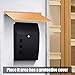 Amagabeli Black Wall Mounted Mailbox Large 18
