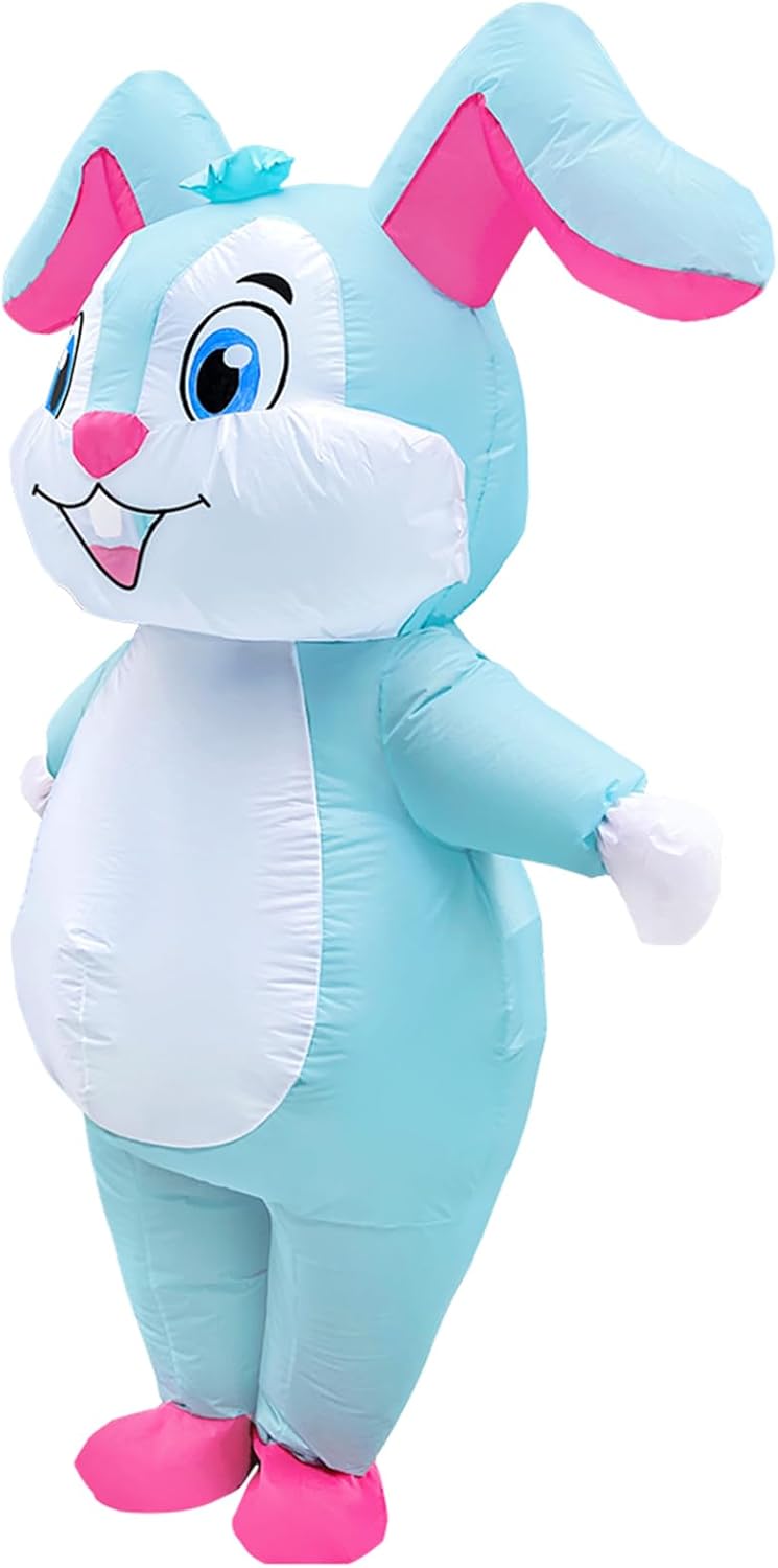 Inflatable Easter Bunny Costume Blow up Rabbit Costume Rabbit Mascot Suit Unisex Full Body Bunny Suit - Image 6