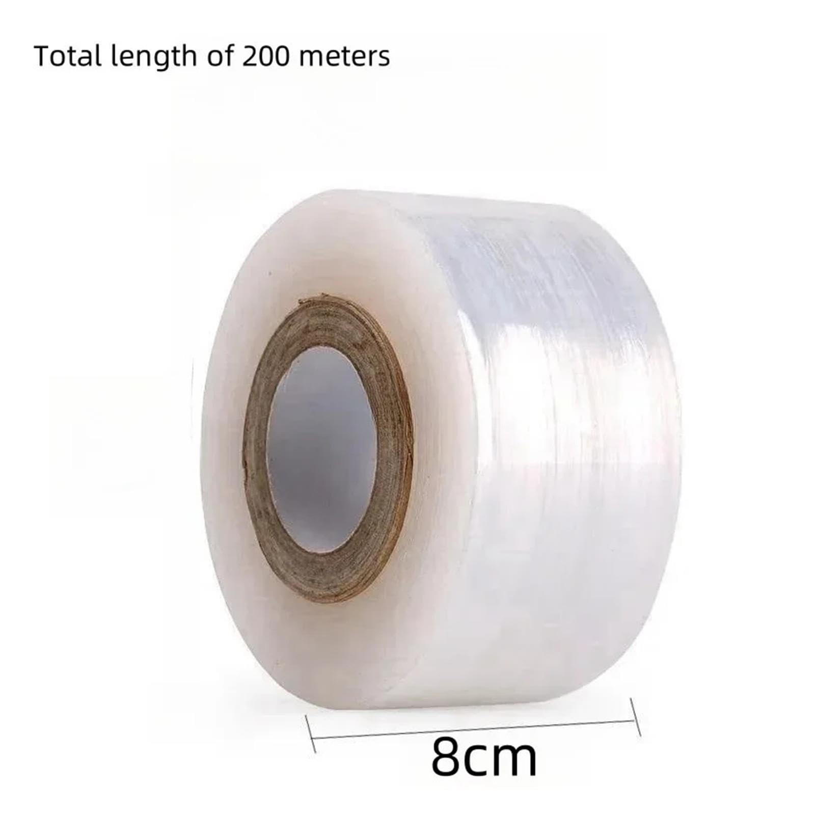 Nastro for innesto FE da 200 M Film Piante for alberi Piantine Forniture for innesto Pellicola autoadesiva for alimenti for conservazione fresca Pellicola for imballaggio(8cmX200m)