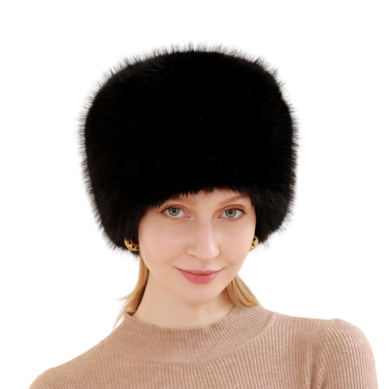 Ymmmy Rosewomen Trapper Hat Faux Fur Ushanka Russian Hat Fluffy