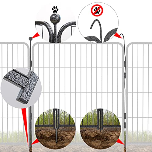 Dog Playpen,Portable Outdoor Dog Fence, Dog Pen Indoor, Dog Playpen For Large/Medium/Small Dogs, Dog Fences For The Yard,With Doors Foldable Metal Dog Playpen (24 Inch, 08 Panels) #TOP4