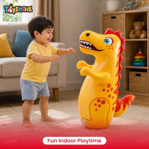 Image of Toyshine Inflatable Hit Me Bop Bag Boxing Wrestling Toy for Kids, Sports Indoor Activity Push Game Kids Toy