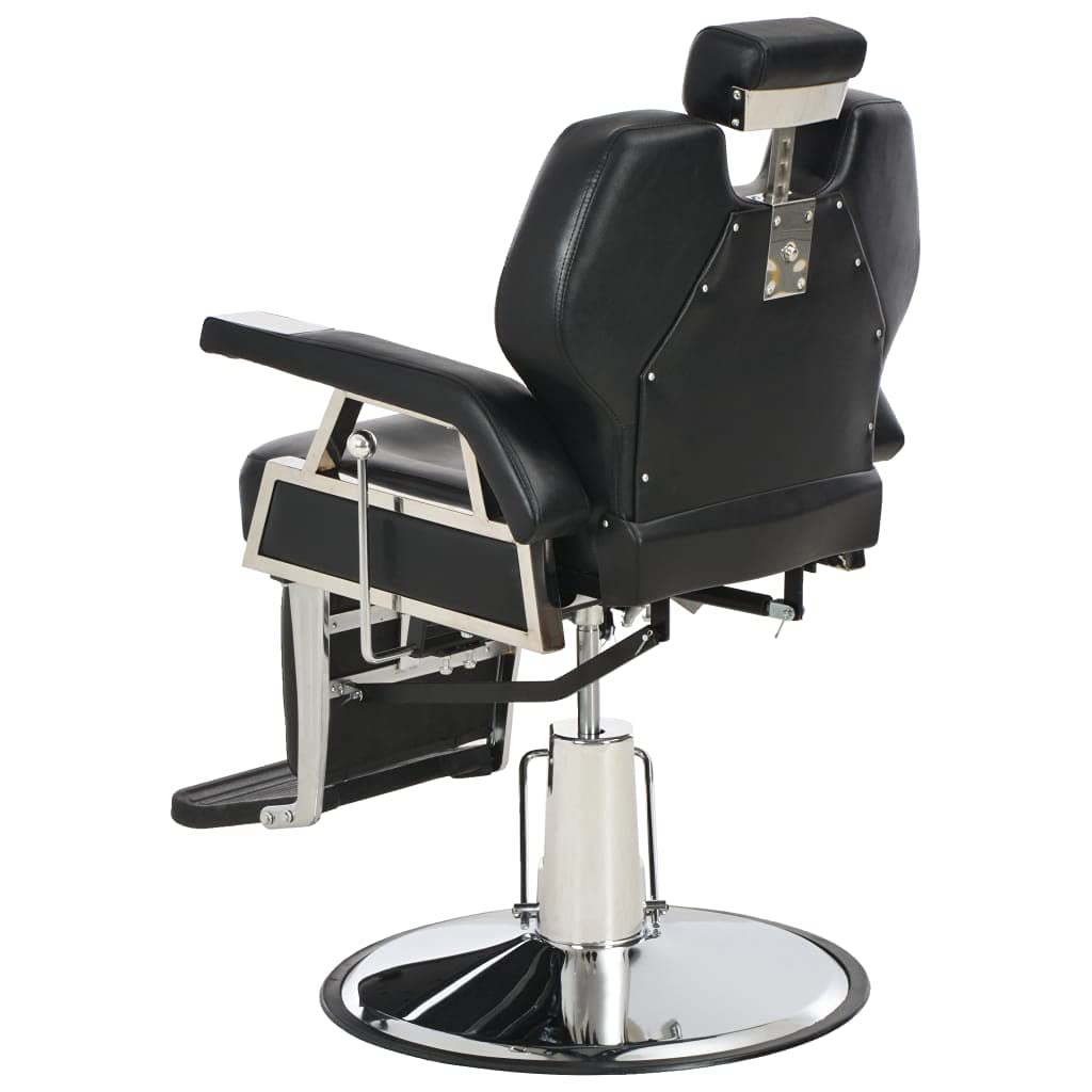 vidaXL Friseurstuhl Herren Stuhl Friseursessel Bedienungsstuhl Friseureinrichtung Salon Stuhl Barbierstuhl Schwarz 72x68x98 cm Kunstleder