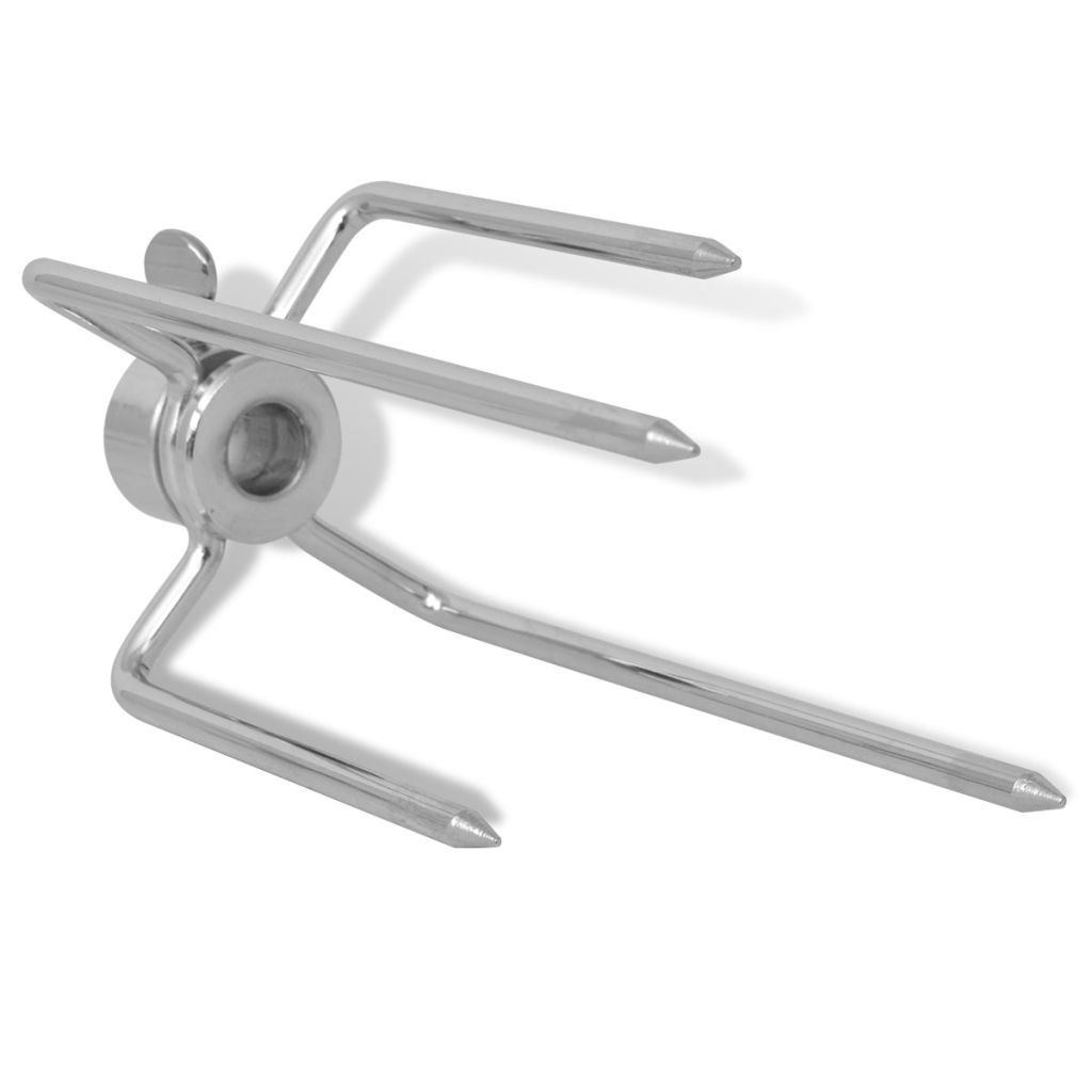 Tidyard Lot de 2 fourchettes à brochettes pivotantes avec vis de sécurité et 2 fourchettes 135 x 55 x 65 mm pour piques de 8 à 11 mm de diamètre