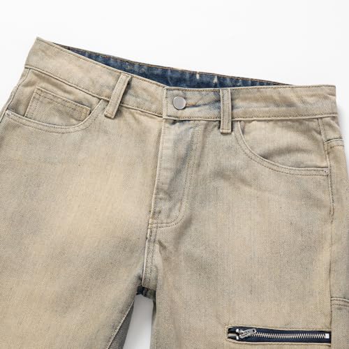 Men's Biker Straight Jeans Designer Comfort Denim Pants Slim-Fit Soft Casual3